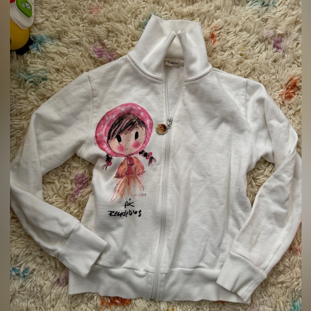 Vintage Y2k Heroic Rendezvous Kawaii Kitsch Sweatshirt Zip Up Japanese Anime